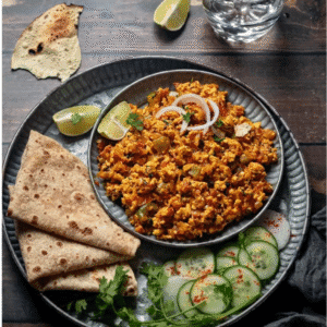 Paneer Bhurji with Multigrain Roti – High Protein Indian Dinner for Weight Loss 